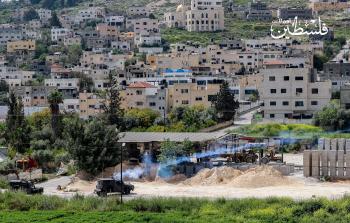 جانب من الاشتباكات في مخيم جنين صباح اليوم