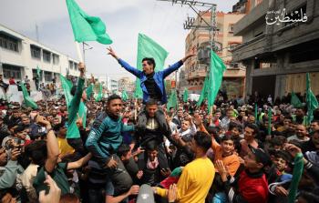 جانب من المسيرة الجماهيرية شمال غزة (تصوير: محمود أبو حصيرة)