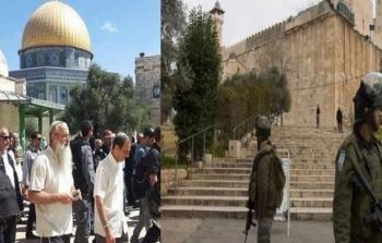 الحرم الإبراهيمي (يمين) والمسجد الأقصى (يسار) الصورة     (أرشيف)