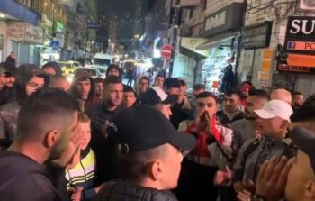 جانب من مسيرة وسط رام الله قبل أيام تضامناً مع القدس وجنين