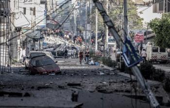 مجزرة مروعة ارتكبتها طائرات الاحتلال في شارع الوحدة بغزة