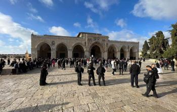 جانب من اقتحام قوات الاحتلال للمسجد الأقصى لتأمين اقتحامات المستوطنين