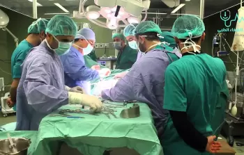 الوفد الطبي خلال عمله في غزة