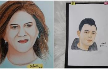 نموذج من لوحات الفنانة سهام خلف