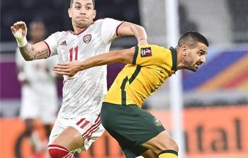 جانب من لقاء استراليا والإمارات