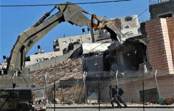 هدم بناء فلسطيني من قبل الاحتلال الإسرائيلي