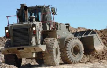 جانب من تجريف قوات الاحتالال لمدخل راس كركر