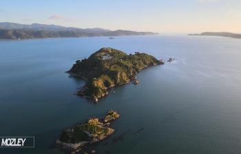 مشهد جوي للجزيرة النيوزيلندية