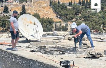 جانب من هدم منزل فريد جابر في القدس اليوم (مواقع التواصل)