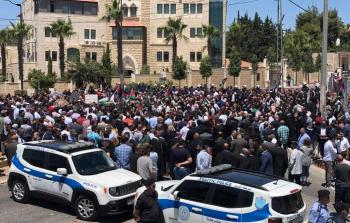 جانب من اعتصام المحامين أمام مقر حكومة رام الله