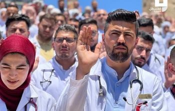 جانب من أداء القسم الطبي في المسجد الأقصى