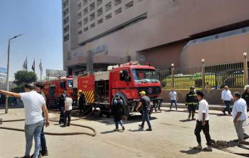 إطفائية أمام فندق هيلتون رمسيس