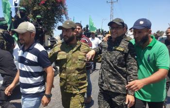 المئات من المواطنين في استقبال الأسير المحرر أشرف أبو مغصيب