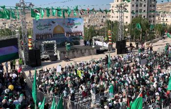 جانب من احتفالات الطلبة في جامعة النجاح