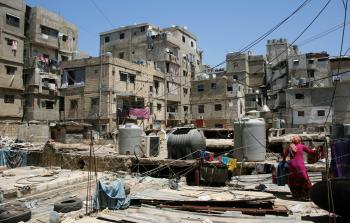 بيوت من مخيم شاتيلا للاجئين الفلسطينيين في لبنان