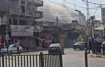 جانب من القصف الإسرائيلي