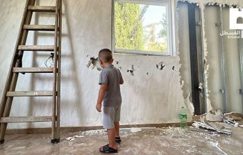 جانب من هدم منزل عائلة شويكي المطلة على المسجد الأقصى