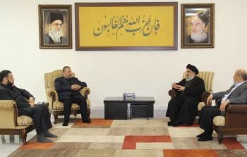 جانب من لقاء قيادة حماس مع الأمين العام لحزب الله