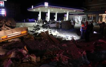 جانب من حوادث السير التي وقعت في تركيا السبت