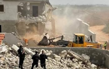 هدم بناء فلسطيني من قبل الاحتلال الإسرائيلي