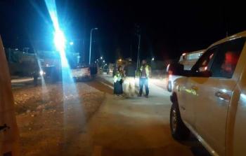 صورة من مكان عملية إلقاء قنبلة محلية على برج لجيش الاحتلال برام الله