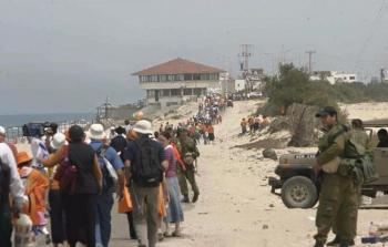 انسحاب المستوطنين من قطاع غزة عبر طريق الساحل