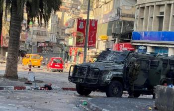 جيب تابع لأمن السلطة في مدينة نابلس بعد اشتباكها مع المواطنين