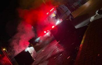 جانب من المواجهات في بلدة بيت إجزا شمال غرب القدس