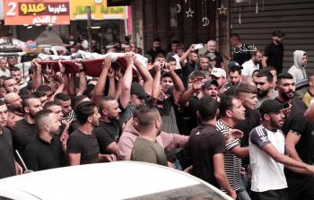 جانب من تشييع أحد شهداء جنين