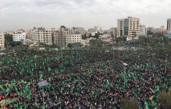 مهرجان مركزي لحماس في ذكرى انطلاقتها الـ 35