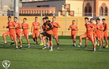 جانب من تدريبات اتحاد خانيونس