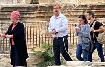 جانب من اقتحام المستوطنين بقيادة المتطرف يهودا غليك صباح اليوم