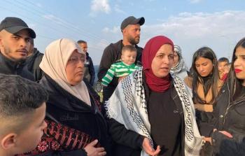 لحظة الإفراج عن الأسيرة دينا جرادات