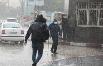 جانب من المنخفض الجوي في غزة