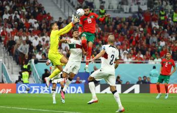 كم ارتفاع ارتقاء يوسف النصيري خلال هدف المغرب في البرتغال؟