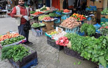 سوق الخضار والفاكهة في غزة