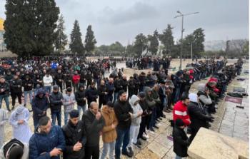 مشاهد من باحات المسجد الأقصى اليوم الجمعة