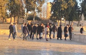 جانب من اقتحام المستوطنين باحات المسجد الأقصى اليوم