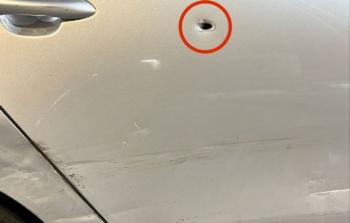 المركبة التي تعرضت لإطلاق الرصاص