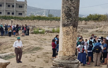 موقع سبسطية الموقع الأثري في بلدة سبسطية، شمال غرب نابلس بالضفة الغربية