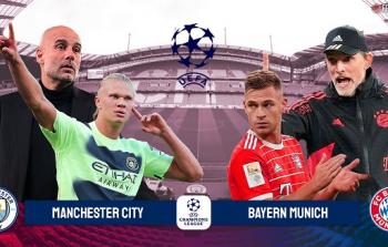 مباراة نارية اليوم بين مانشستر سيتي وبايرن ميونخ في دوري أبطال أوروبا