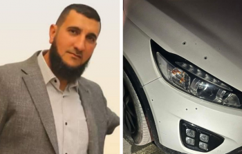 ماهر برقان وأثار تعرض سيارته لإطلاق النار
