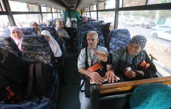 مغادرة الفوج الثالث من حجاج غزة عبر معبر رفح