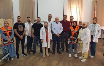 حملة للتبرع في الدم لصالح مصابي مخيم جنين، في بلدة عناتا بالقدس