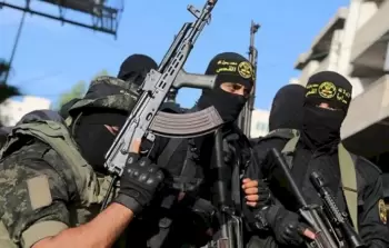 عدد من مقاتلي سرايا القدس الجناح العسكري لحركة الجهاد الإسلامي