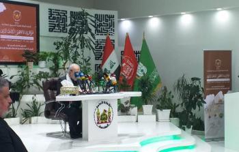 جانب من الجلسة الافتتاحية لمؤتمر نداء الأقصى الدولي الثاني بالعراق