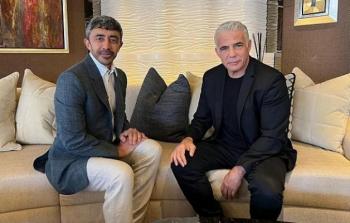 لابيد يلتقي بن زايد في روما
