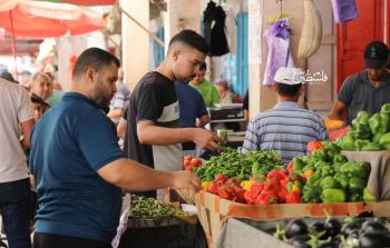 أحد أسواق الخضروات بغزة