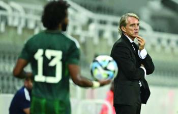 منتخب السعودية بقيادة مانشيني يستعد لمواجهة كوريا الجنوبية
