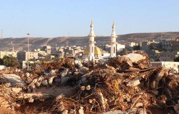 من آثار اعصار دانيال المدمر شرق ليبيا (تصوير: الأناضول)